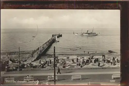 Arendsee Ostsee Seebruecke Kat. Kuehlungsborn