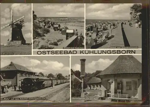 Kuehlungsborn Ostseebad Windmuehle STrand Seebruecke Molly Konzertgarten Kat. Kuehlungsborn