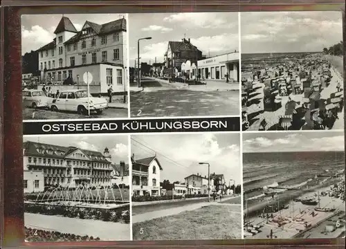 Kuehlungsborn Ostseebad FDGB Erholungsheim Maxim Gorki Strasse Strand Kat. Kuehlungsborn