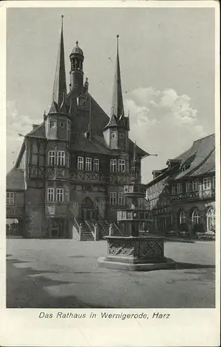 Wernigerode Harz Rathaus Kat. Wernigerode