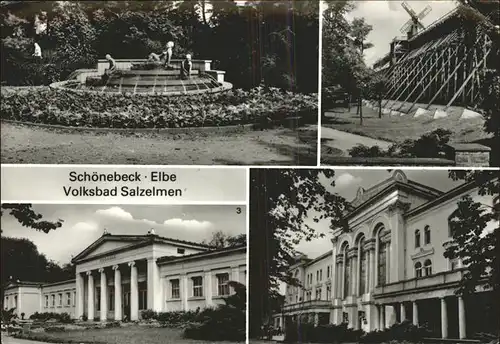 Schoenebeck Elbe Gradierwerk Lindenbad Kurpark Sanatorium Kat. Schoenebeck