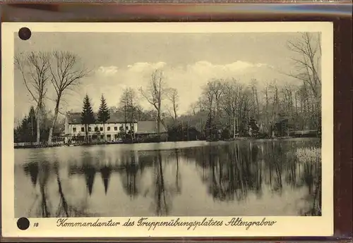 Altengrabow Kommandantur Truppenuebungsplatz Teich Kat. Magdeburgerforth