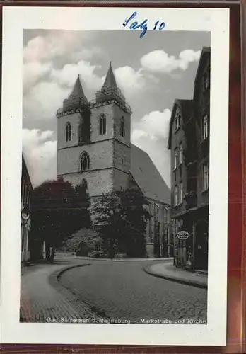 Bad Salzelmen Magdeburg Marktstr. Kirche Kat. Schoenebeck