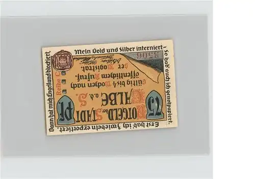 Calbe Saale 75 Pf. Notgeld Wappen Kat. Calbe