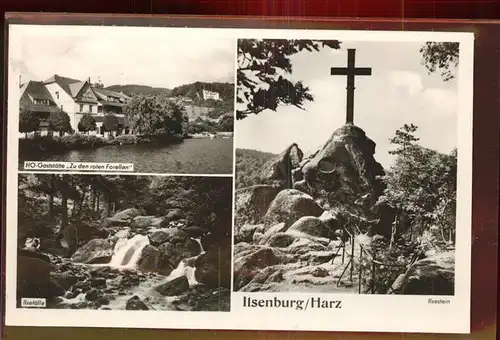 Ilsenburg Harz HO Gaststaette Forellenteich Ilsefaelle Gipfelkreuz Kat. Ilsenburg Harz