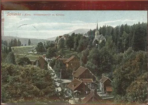 Schierke Harz Dorfblick mit Kirche / Schierke Brocken /Harz LKR