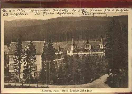 Schierke Harz Hotel Brocken Scheideck / Schierke Brocken /Harz LKR