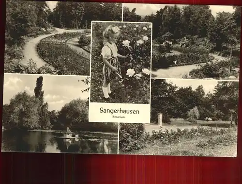 Sangerhausen Suedharz Rosarium Teich Entenhaus Kind Kat. Sangerhausen