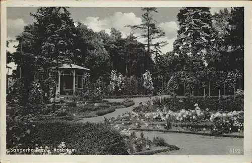 Sangerhausen Suedharz Rosarium Pavillon Bahnpost Kat. Sangerhausen