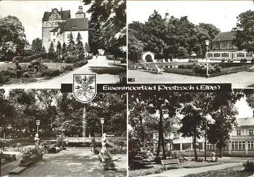 Pretzsch Elbe Kinderheim ehemaliges Schloss Kurpark am Kulturhaus Moorbad Wappen Kat. Pretzsch Elbe