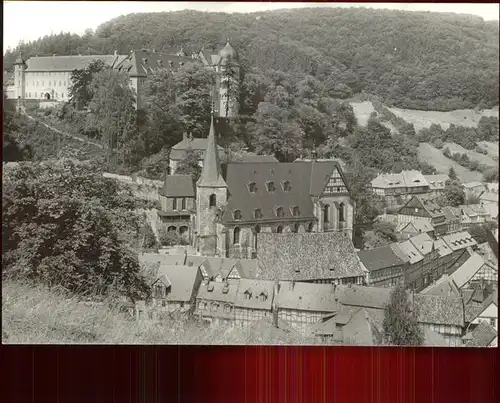 Stolberg Harz Ortsansicht mit Kirche ehemaliges Schloss FDGB Erholungsheim Comenius Luftkurort Kat. Stolberg Harz