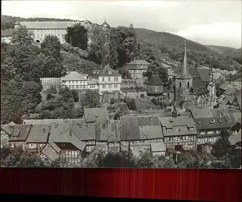 Stolberg Harz Ortsansicht mit Kirche ehemaliges Schloss FDGB Erholungsheim Comenius Luftkurort Kat. Stolberg Harz