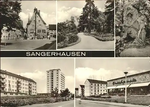 Sangerhausen Suedharz Marktplatz Rosarium Hochhaus Suedsiedlung Kat. Sangerhausen
