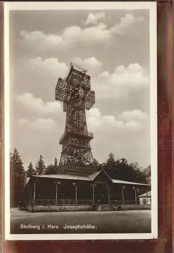 Stolberg Harz Josephshoehe Groesstes Kreuz der Welt Luftkurort Kat. Stolberg Harz