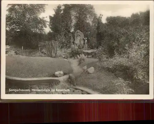 Sangerhausen Suedharz Rosarium Heideroeslein Skulptur Kat. Sangerhausen