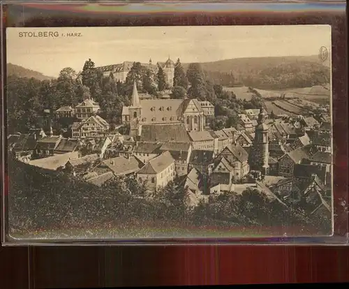 Stolberg Harz Ortsansicht mit Kirche ehemaliges Schloss FDGB Erholungsheim Comenius Kat. Stolberg Harz