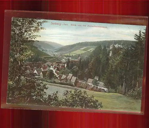 Stolberg Harz Blick von der Dornroeschenbank Kat. Stolberg Harz