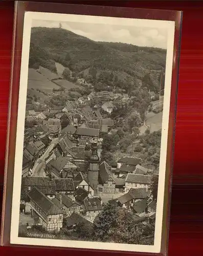 Stolberg Harz Blick ueber die Stadt Kat. Stolberg Harz