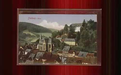 Stolberg Harz Ortsansicht mit Kirche und Schloss Kat. Stolberg Harz