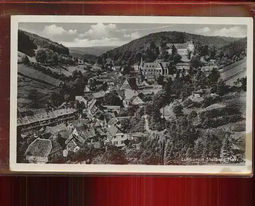 Stolberg Harz Panorama mit Kirche und Schloss Luftkurort Kat. Stolberg Harz