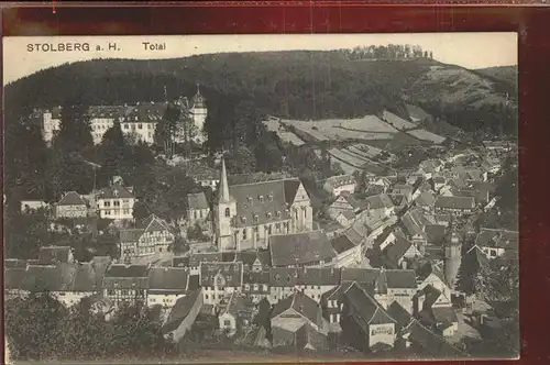 Stolberg Harz Ortsansicht mit Kirche und Schloss Luftkurort Kat. Stolberg Harz