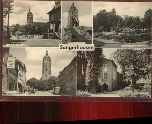 Sangerhausen Suedharz Friedrich Schmidt Strasse Kyffhaeuser Denkmal Rosarium Hoffmanndenkmal Strasse der DSF  Kirche Spenglermuseum Kat. Sangerhausen