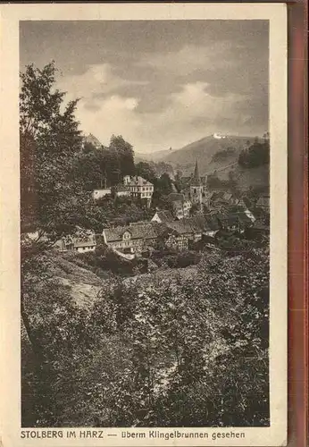 Stolberg Harz Panorama vom Klingelbrunnen gesehen Kirche Kat. Stolberg Harz