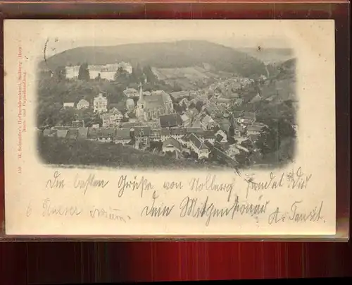 Stolberg Harz Panorama mit Kirche und Schloss Kat. Stolberg Harz