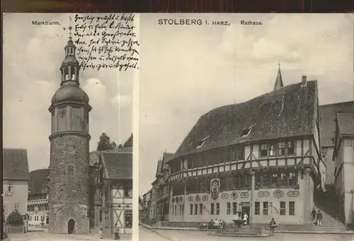 Stolberg Harz Marktturm Rathaus Kat. Stolberg Harz