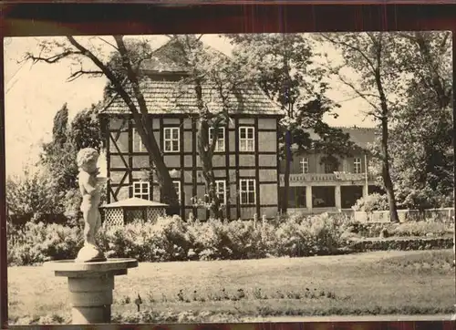 Pretzsch Elbe Eisenmoorbad Kurpark Skulptur Kat. Pretzsch Elbe