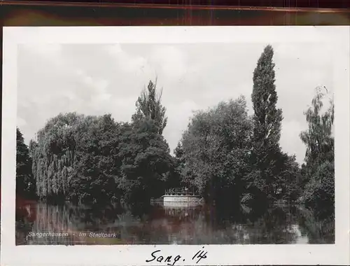 Sangerhausen Suedharz Partie im Stadtpark Kat. Sangerhausen