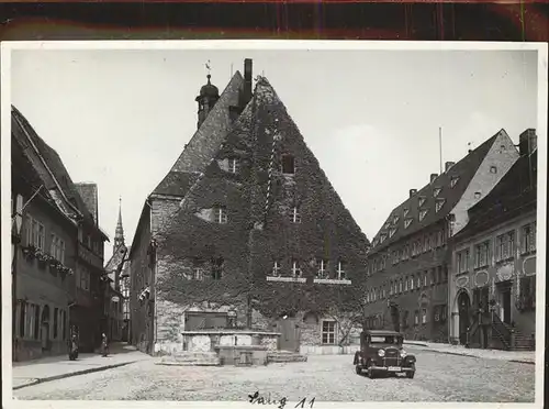 Sangerhausen Suedharz Rathaus Brunnen Auto Kat. Sangerhausen