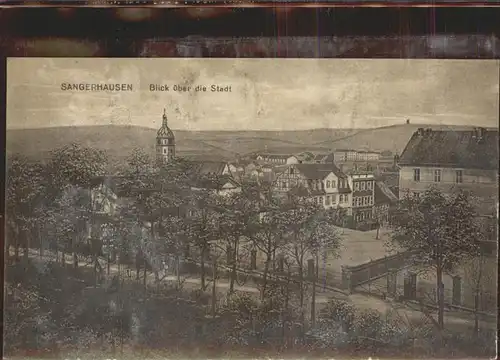 Sangerhausen Suedharz Blick ueber die Stadt Kat. Sangerhausen