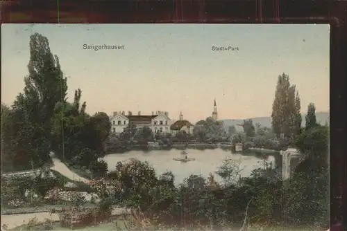 Sangerhausen Suedharz Stadtpark Teich Kat. Sangerhausen