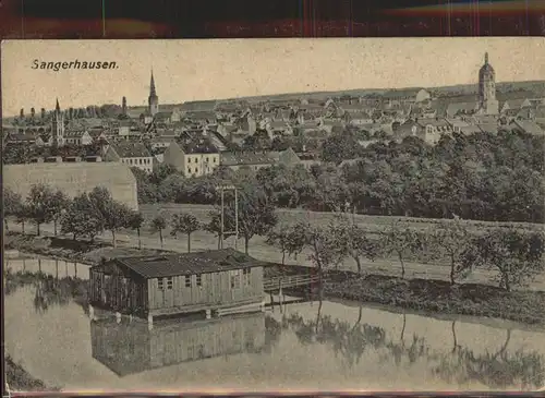 Sangerhausen Suedharz Panorama Bootshaus Feldpost Kat. Sangerhausen