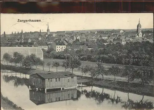 Sangerhausen Suedharz Panorama Bootshaus Feldpost Kat. Sangerhausen