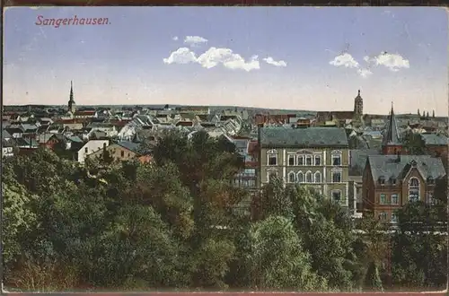 Sangerhausen Suedharz Blick ueber die Stadt Feldpost Kat. Sangerhausen