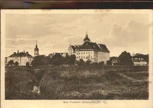 Pretzsch Elbe Schloss Bahnpost Kat. Pretzsch Elbe