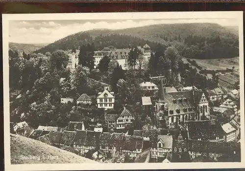 Stolberg Harz Ortsansicht mit Kirche und Schloss Kat. Stolberg Harz