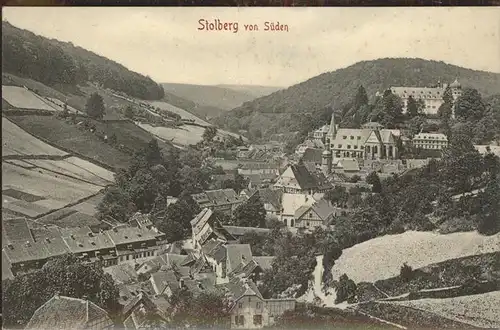 Stolberg Harz Panorama mit Kirche und Schloss Kat. Stolberg Harz