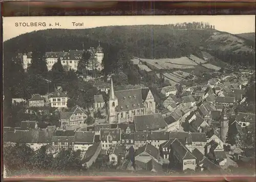 Stolberg Harz Ortsansicht mit Kirche und Schloss Kat. Stolberg Harz
