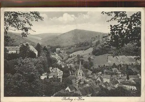 Stolberg Harz Panorama mit Kirche und Schloss Kat. Stolberg Harz