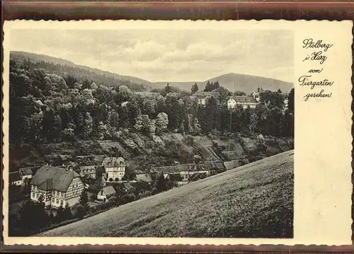 Stolberg Harz Blick vom Tiergarten Kat. Stolberg Harz