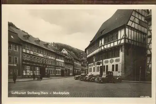 Stolberg Harz Marktplatz Rathaus Hotel Luftkurort Kat. Stolberg Harz