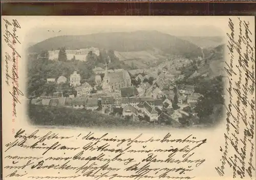 Stolberg Harz Panorama mit Kirche und Schloss Kat. Stolberg Harz