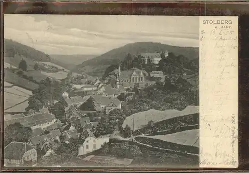 Stolberg Harz Panorama mit Kirche und Schloss Kat. Stolberg Harz