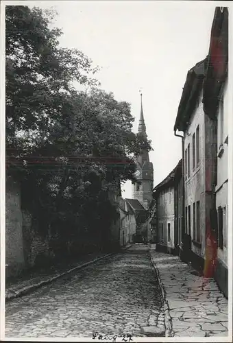 Sangerhausen Suedharz Rittergasse Blick nach der St. Ulrich Kirche Kat. Sangerhausen