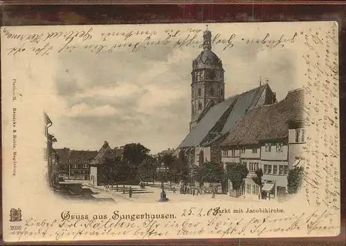 Sangerhausen Suedharz Markt Jacobikirche Kat. Sangerhausen