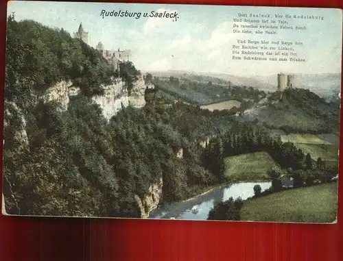 Rudelsburg Burgen Saaleck Saale Kat. Bad Koesen