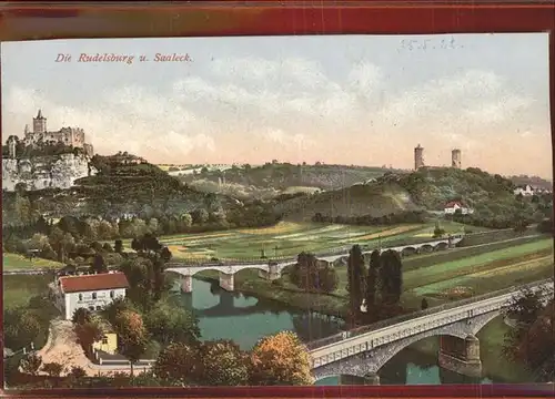 Rudelsburg Burgen Saaleck Saale Bruecken Kat. Bad Koesen